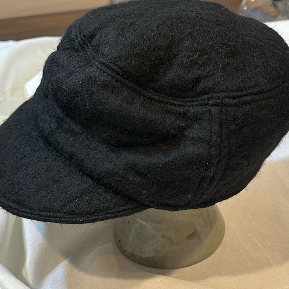 Handmade Wool Bucket Hat Black Felt Floral Detail Made in Nepal main image 6